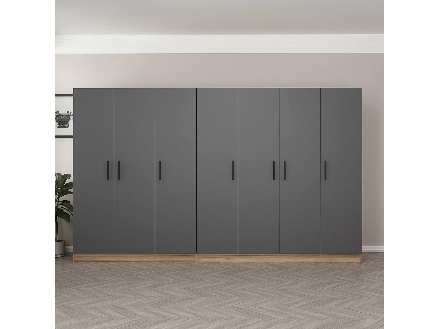 Armario Kale-7513 antracita 315x190x52 cm