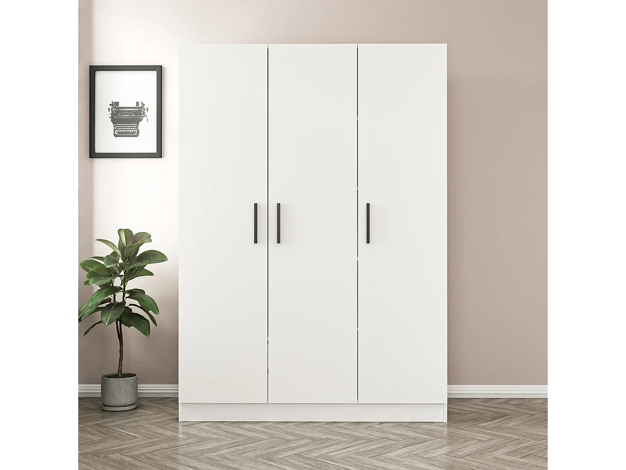 Armario Kale-2250 blanco 135x210x52 cm