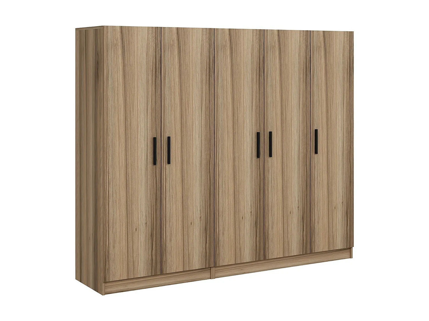 Guardaroba Kailua L225, 190x225x52cm, Porte guardaroba: Con cerniere