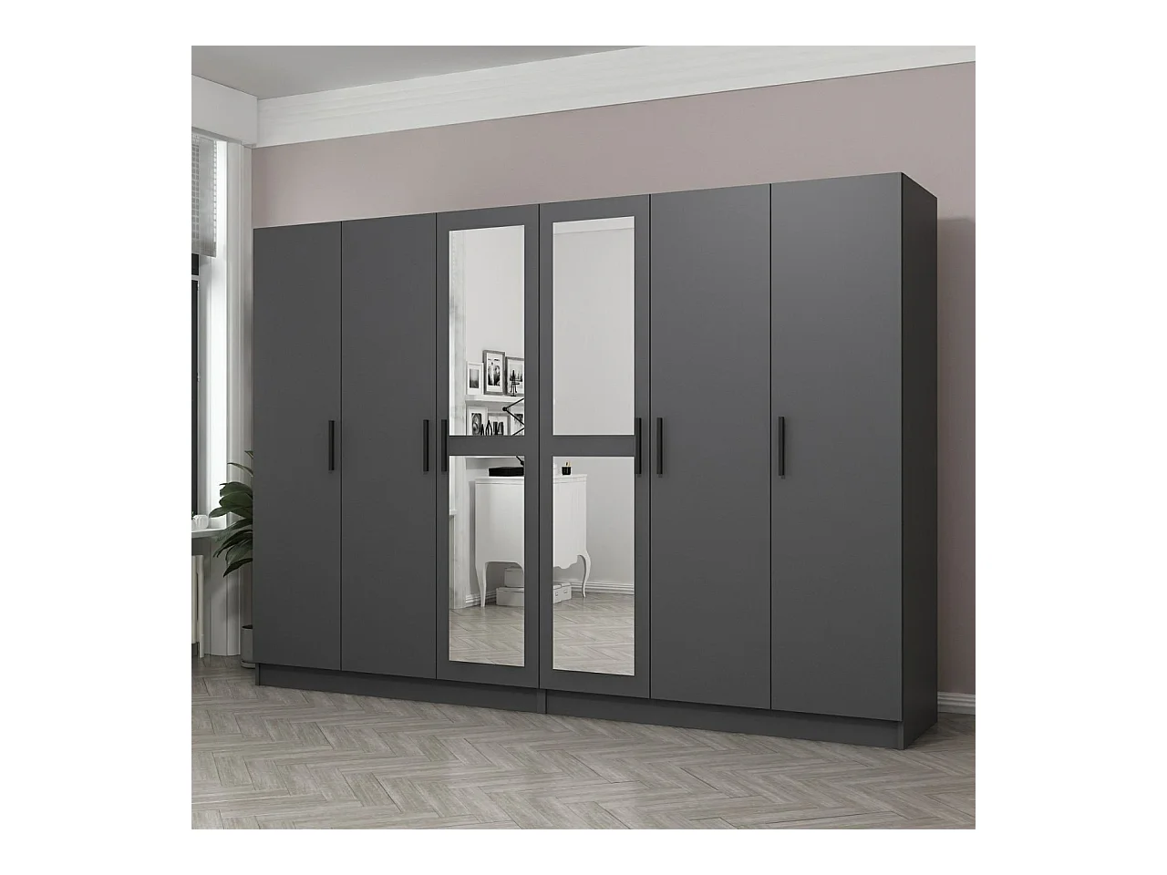 Armario Kale-5094 antracita 270x210x52 cm