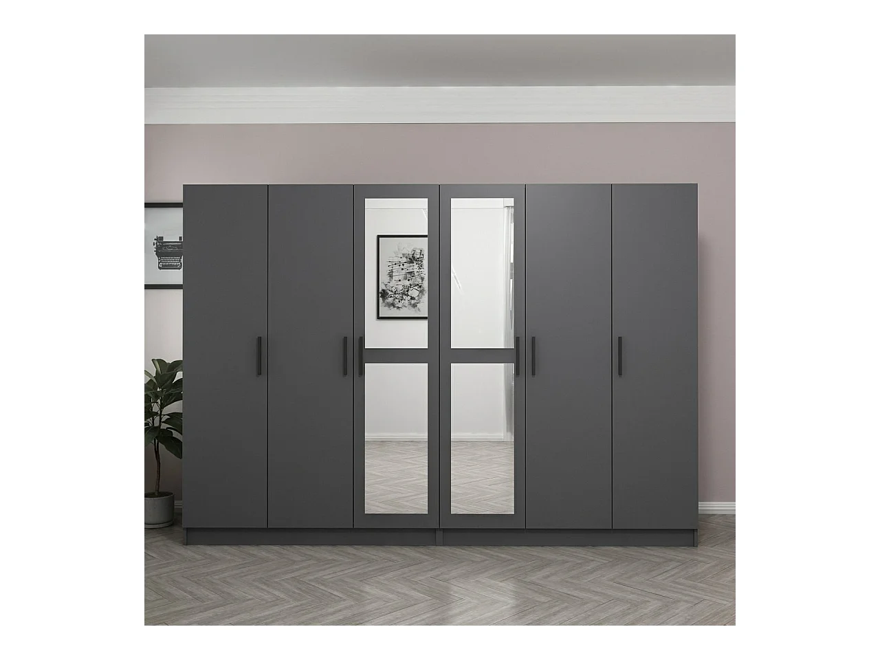 Armario Kale-5094 antracita 270x210x52 cm
