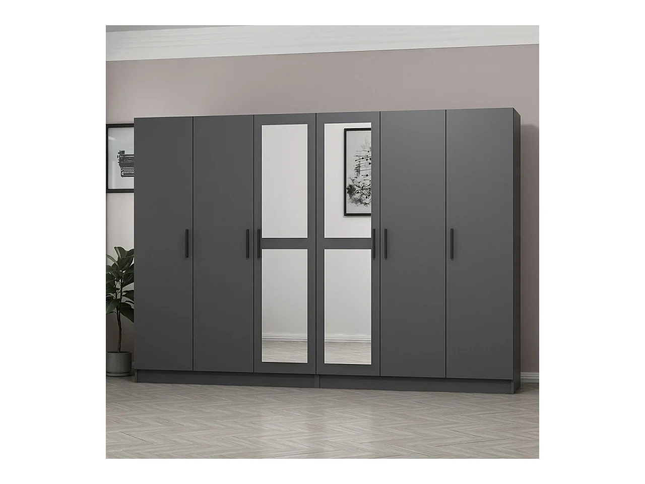 Armario Kale-5094 antracita 270x210x52 cm