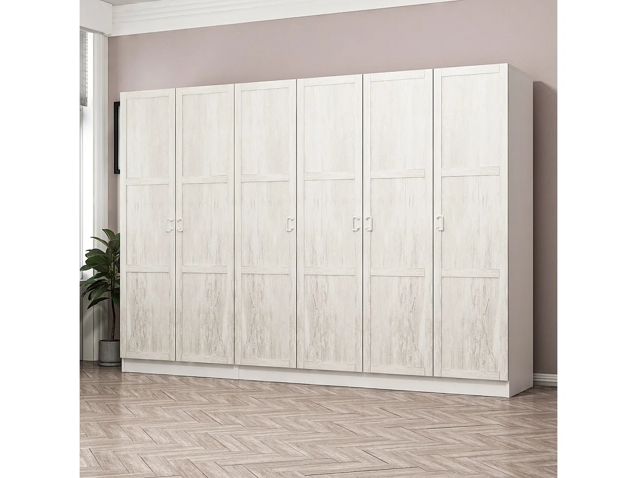 Armario Kale-3833 blanco 270x210x52 cm