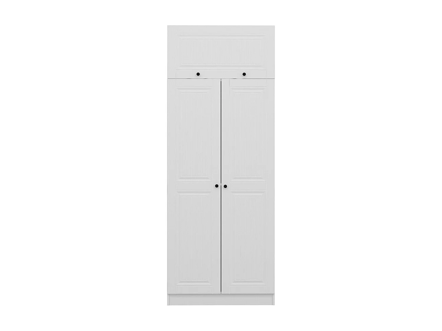 Guardaroba Kailua R104, Bianco, 235x90x52cm, Porte guardaroba: Con cerniere