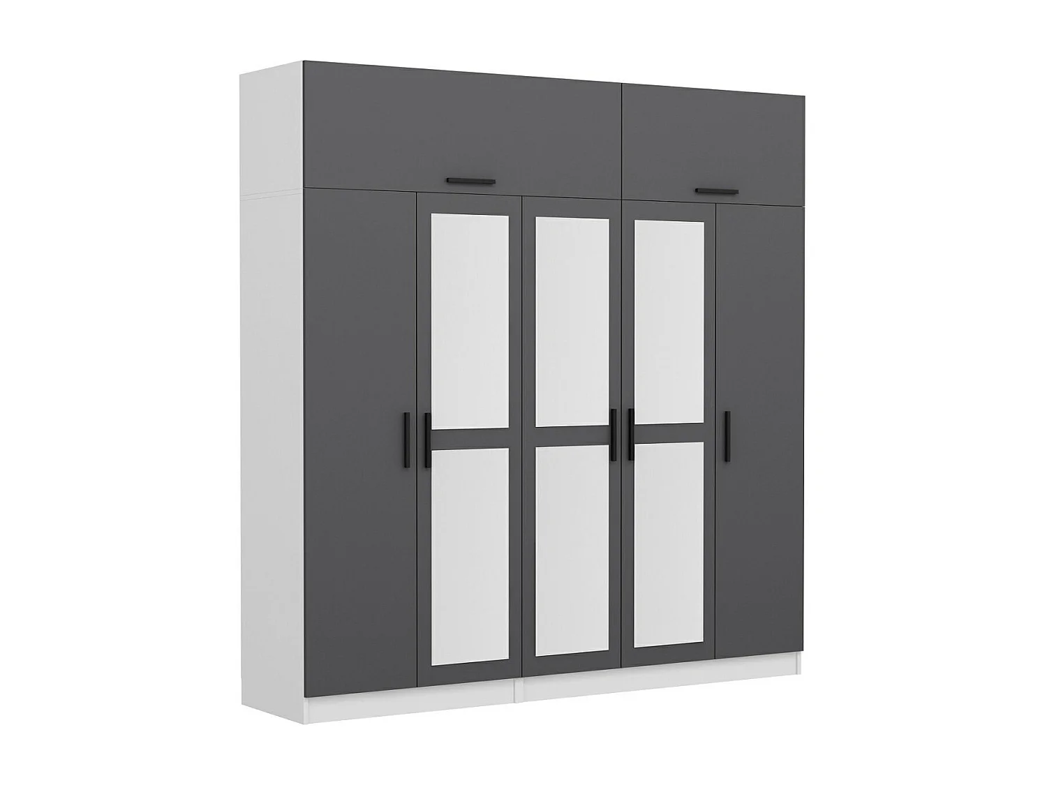 Armario Kale-5158 antracita 225x235x52 cm