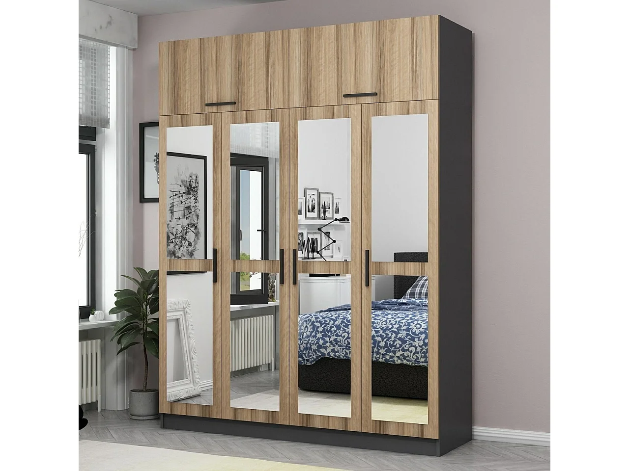 Armario Kale-5211 dore 180x235x52 cm