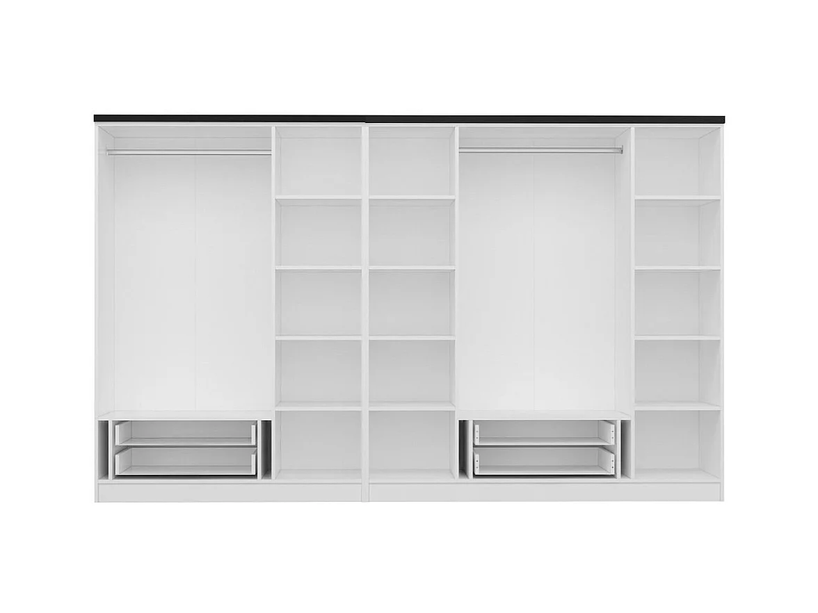 Armario Kale Plus-3909 blanco 315x210x52 cm