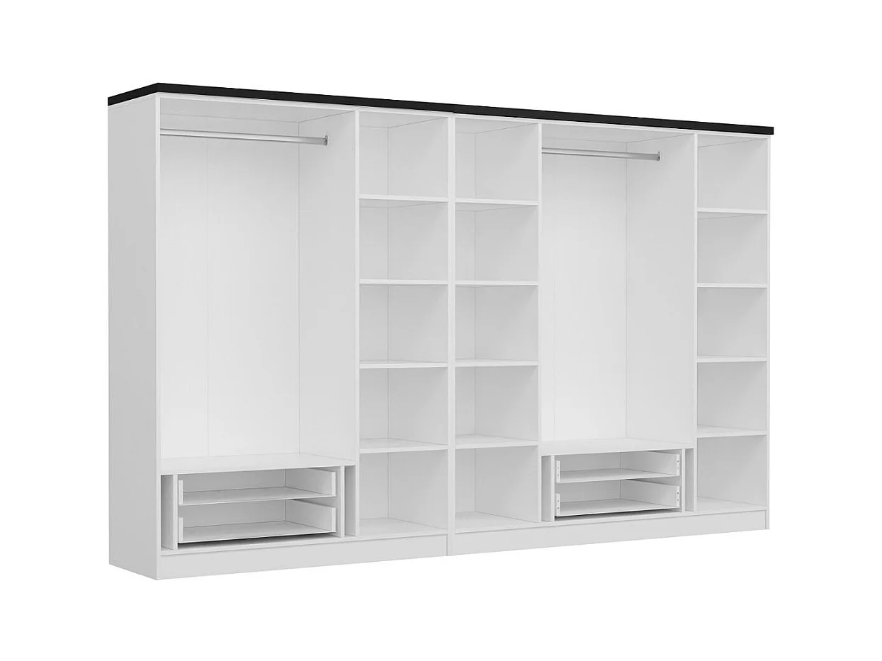 Armario Kale Plus-3909 blanco 315x210x52 cm