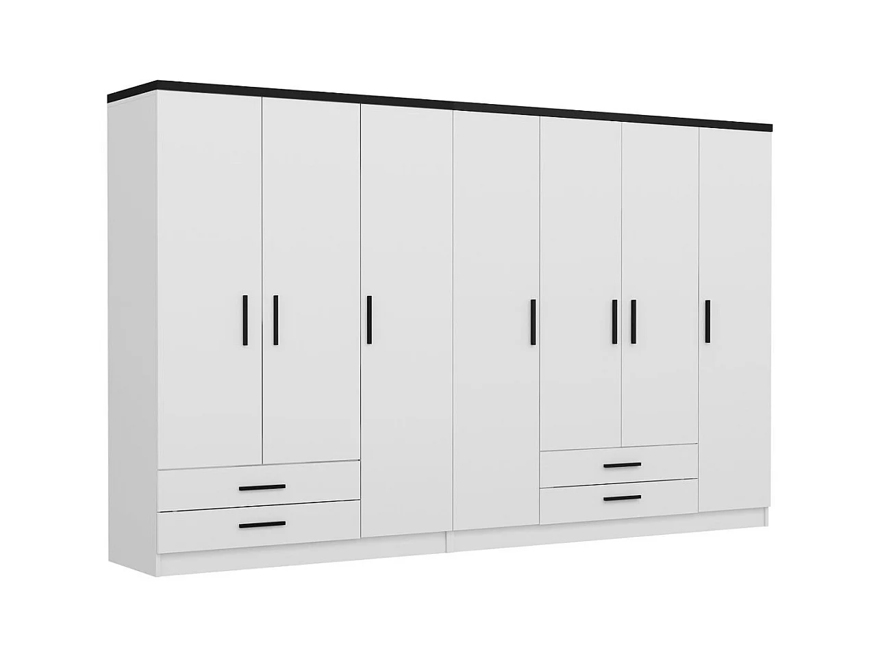 Armario Kale Plus-3909 blanco 315x210x52 cm