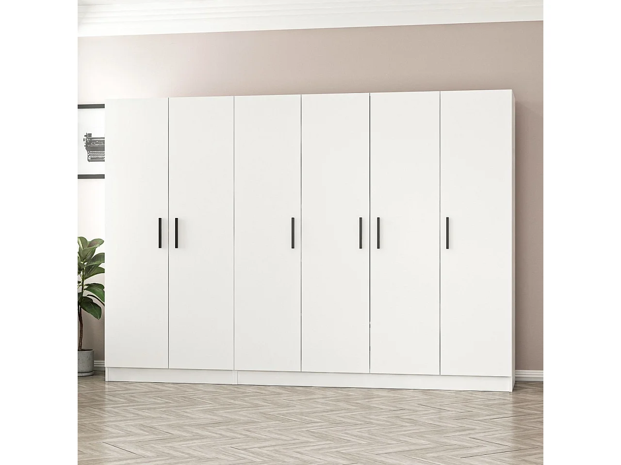 Armario Kale-2217 blanco 270x190x52 cm