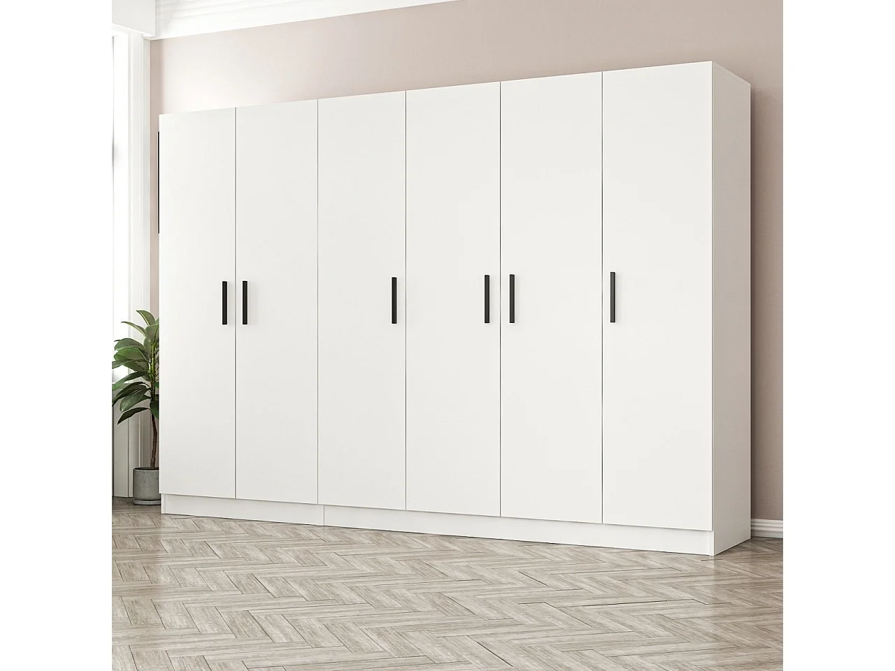 Armario Kale-2217 blanco 270x190x52 cm