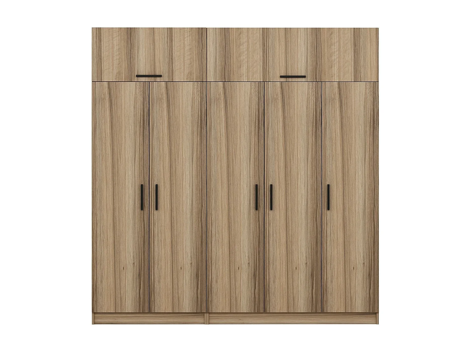 Guardaroba Kailua L263, Quercia, 235x225x52cm, Porte guardaroba: Con cerniere