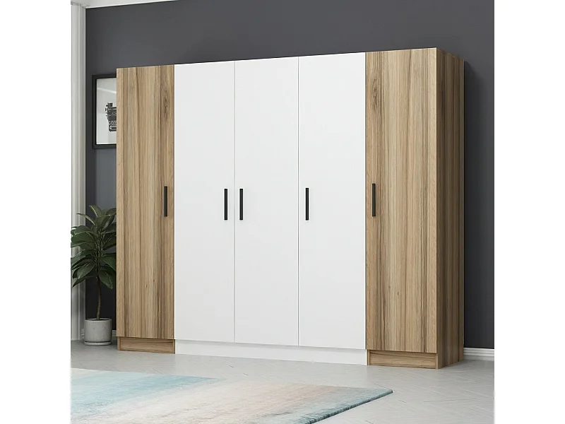 Armario Kale-3076 blanco 225x190x52 cm