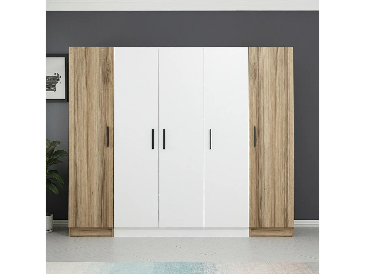 Armario Kale-3076 blanco 225x190x52 cm