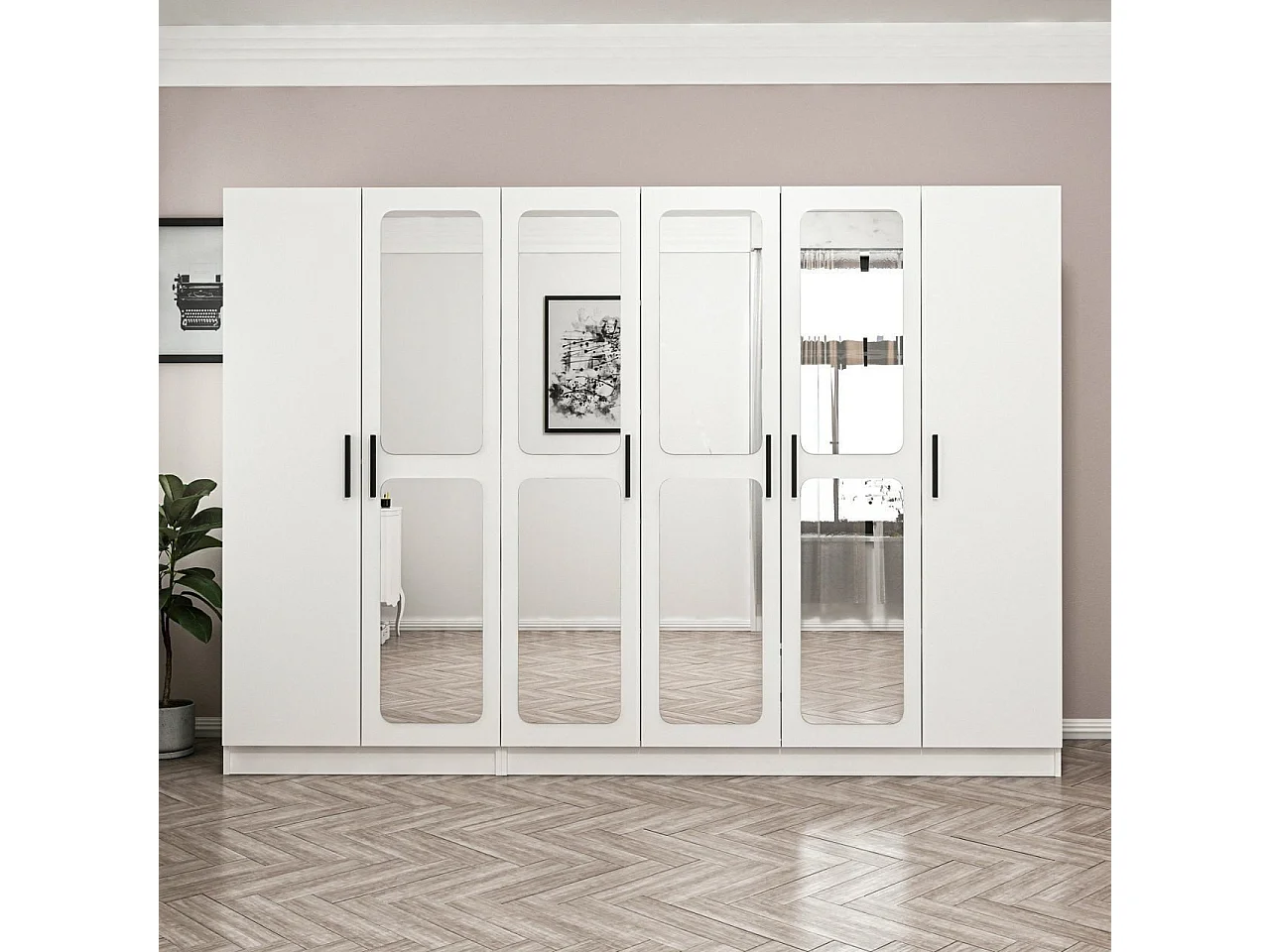 Armario Kale-3818 blanco 225x210x52 cm