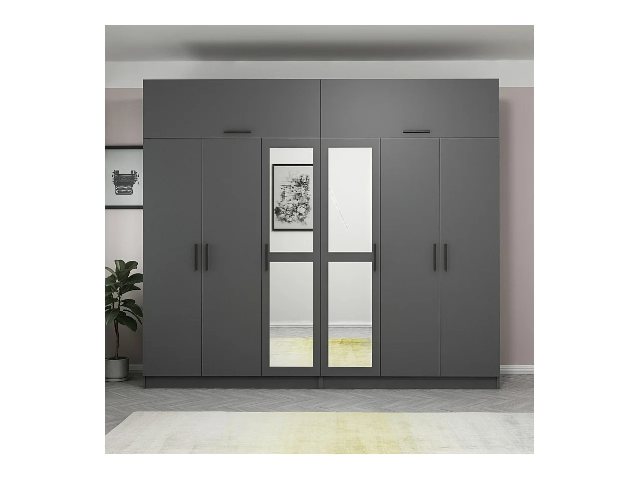 Armario Kale-5280 antracita 270x255x52 cm