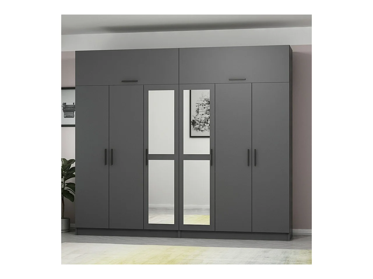 Armario Kale-5280 antracita 270x255x52 cm