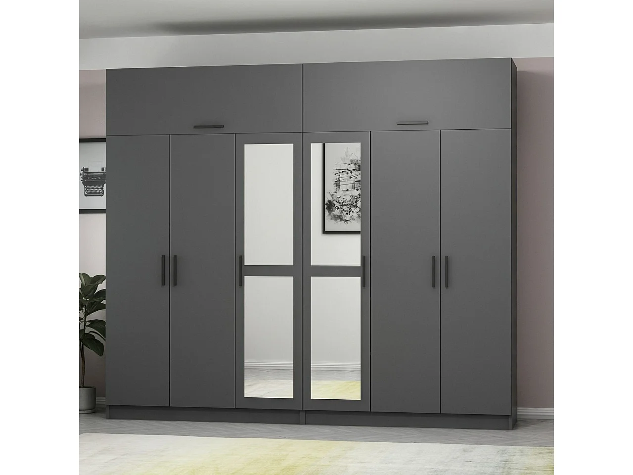 Armario Kale-5280 antracita 270x255x52 cm