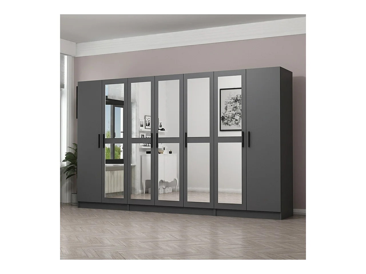 Armario Kale-5096 antracita 315x210x52 cm