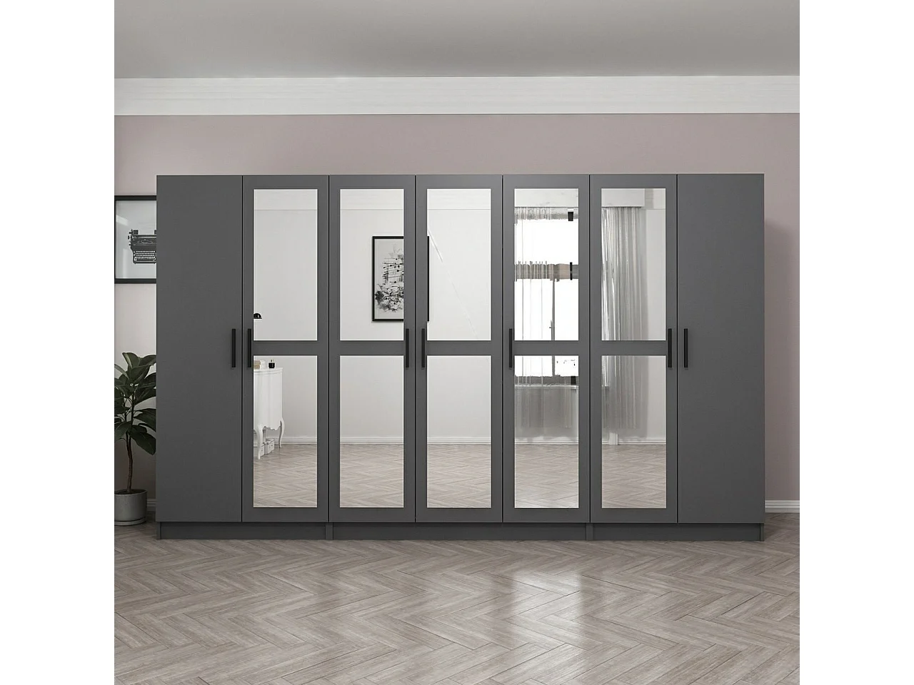 Armario Kale-5096 antracita 315x210x52 cm