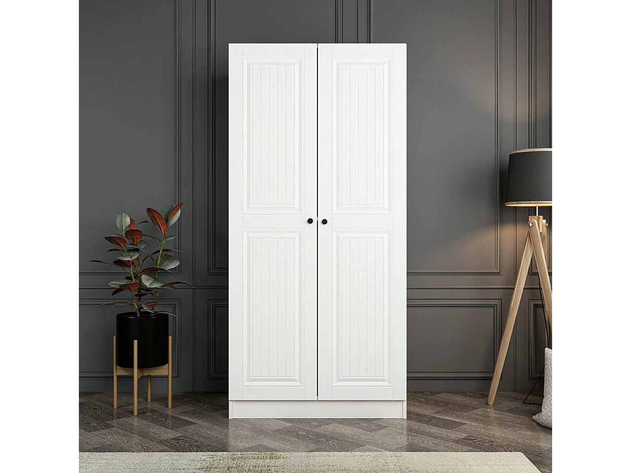 Armario Kale Membran-190 blanco 90x190x52 cm