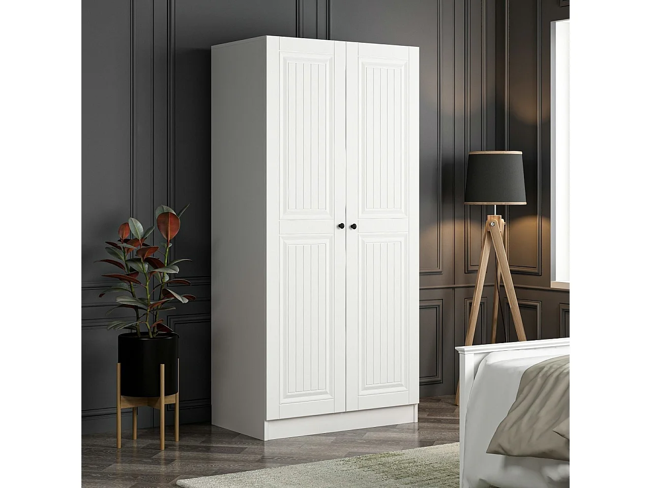 Armario Kale Membran-190 blanco 90x190x52 cm