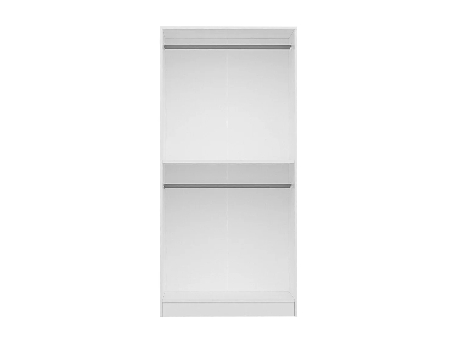 Guardaroba Kailua R133, Bianco, 190x90x52cm, Porte guardaroba: Con cerniere