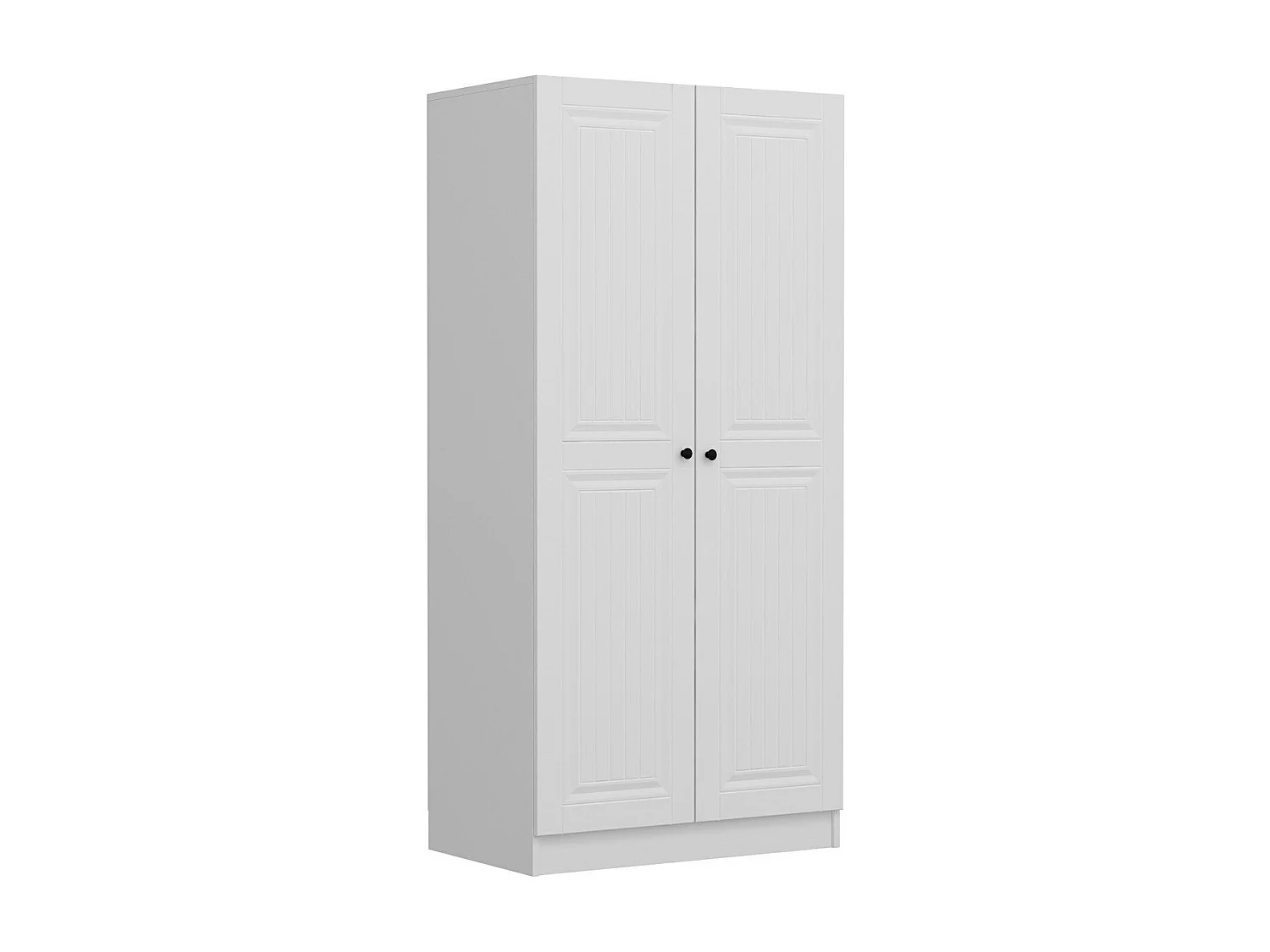 Guardaroba Kailua R133, Bianco, 190x90x52cm, Porte guardaroba: Con cerniere