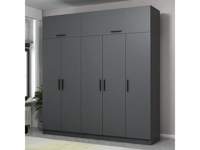 Armario Kale-5265 antracita 225x255x52 cm