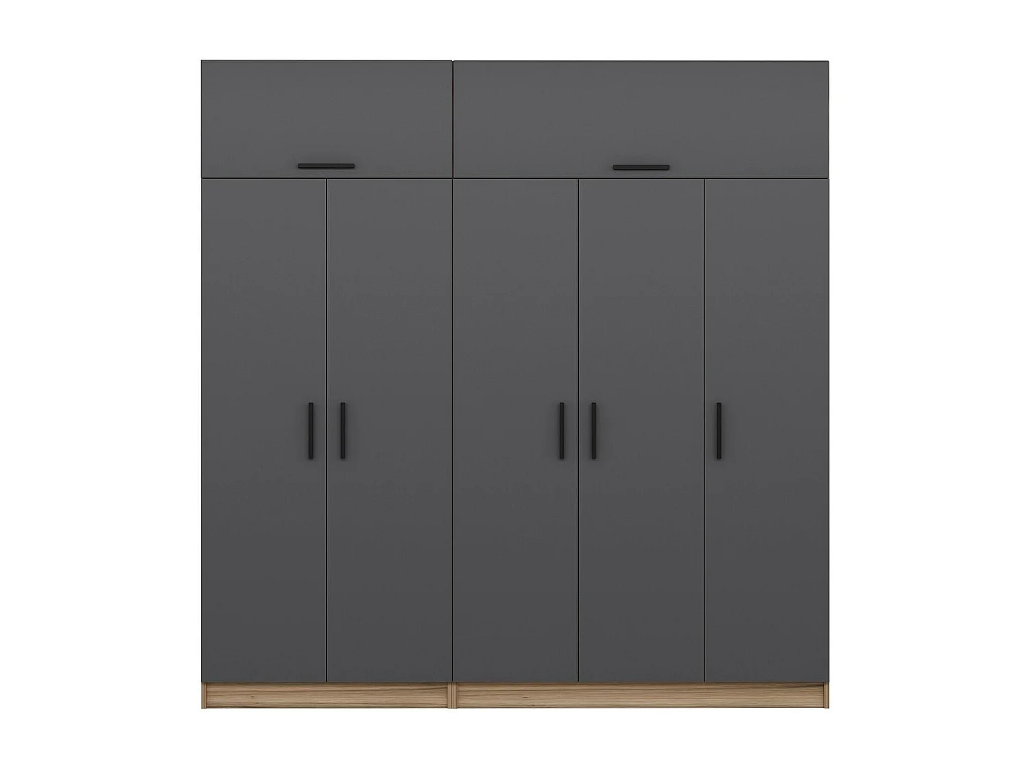 Armario Kale-7529 antracita 225x235x52 cm