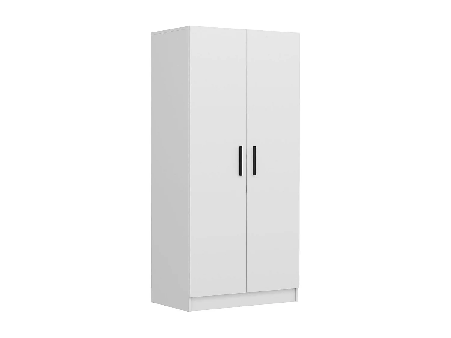 Guardaroba Kailua L100, Bianco, 190x90x52cm, Porte guardaroba: Con cerniere