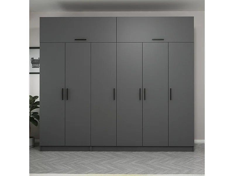 Armario Kale-5266 antracita 270x255x52 cm