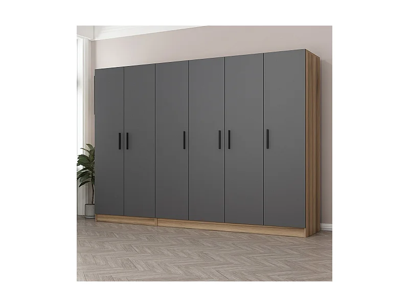 Armario Kale-7510 antracita 270x190x52 cm