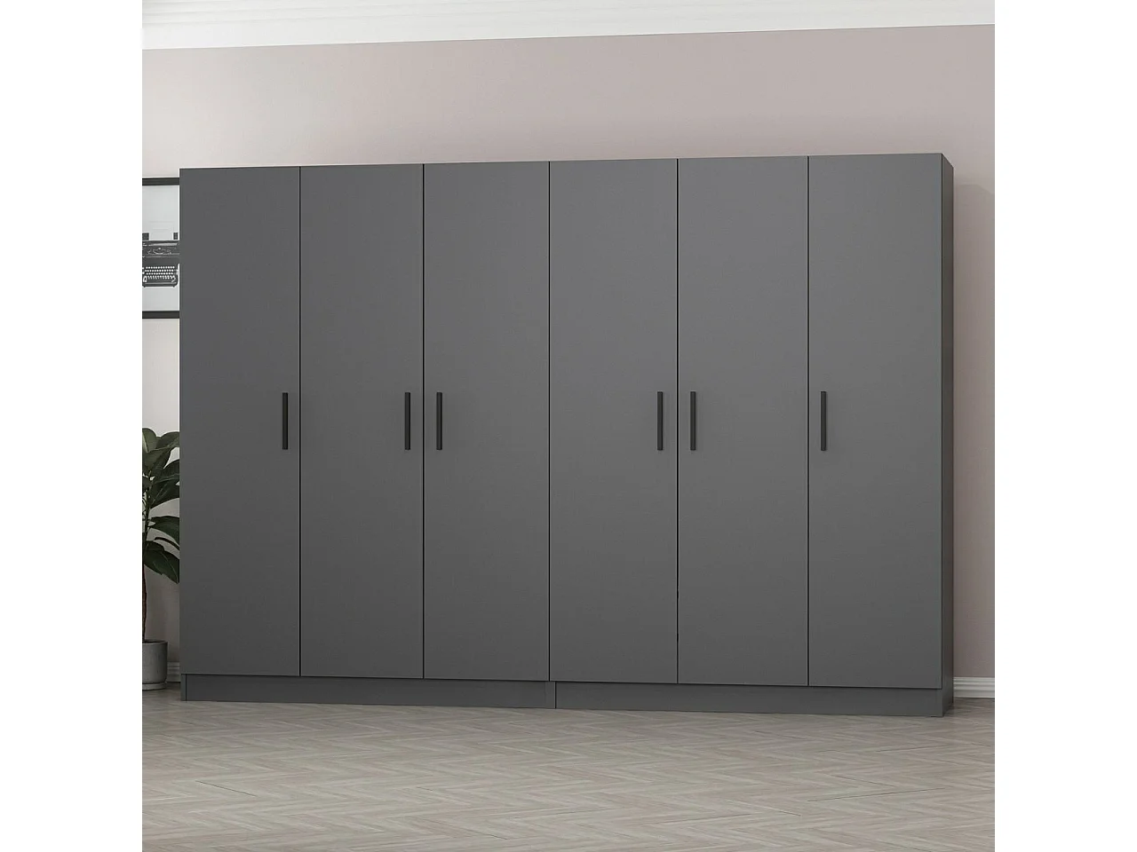 Armario Kale-5081 antracita 270x210x52 cm