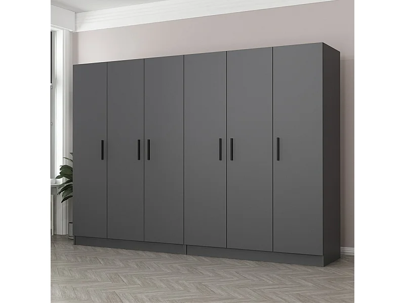 Armario Kale-5081 antracita 270x210x52 cm
