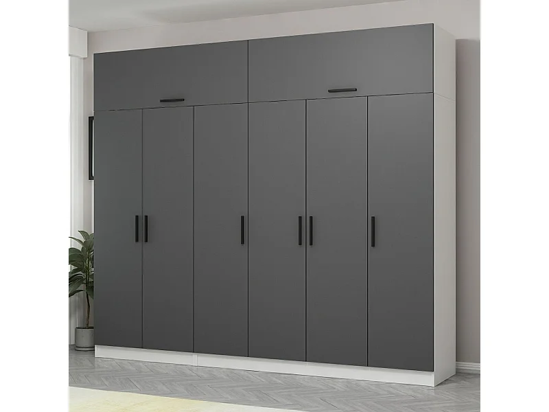 Armario Kale-5239 antracita 270x255x52 cm