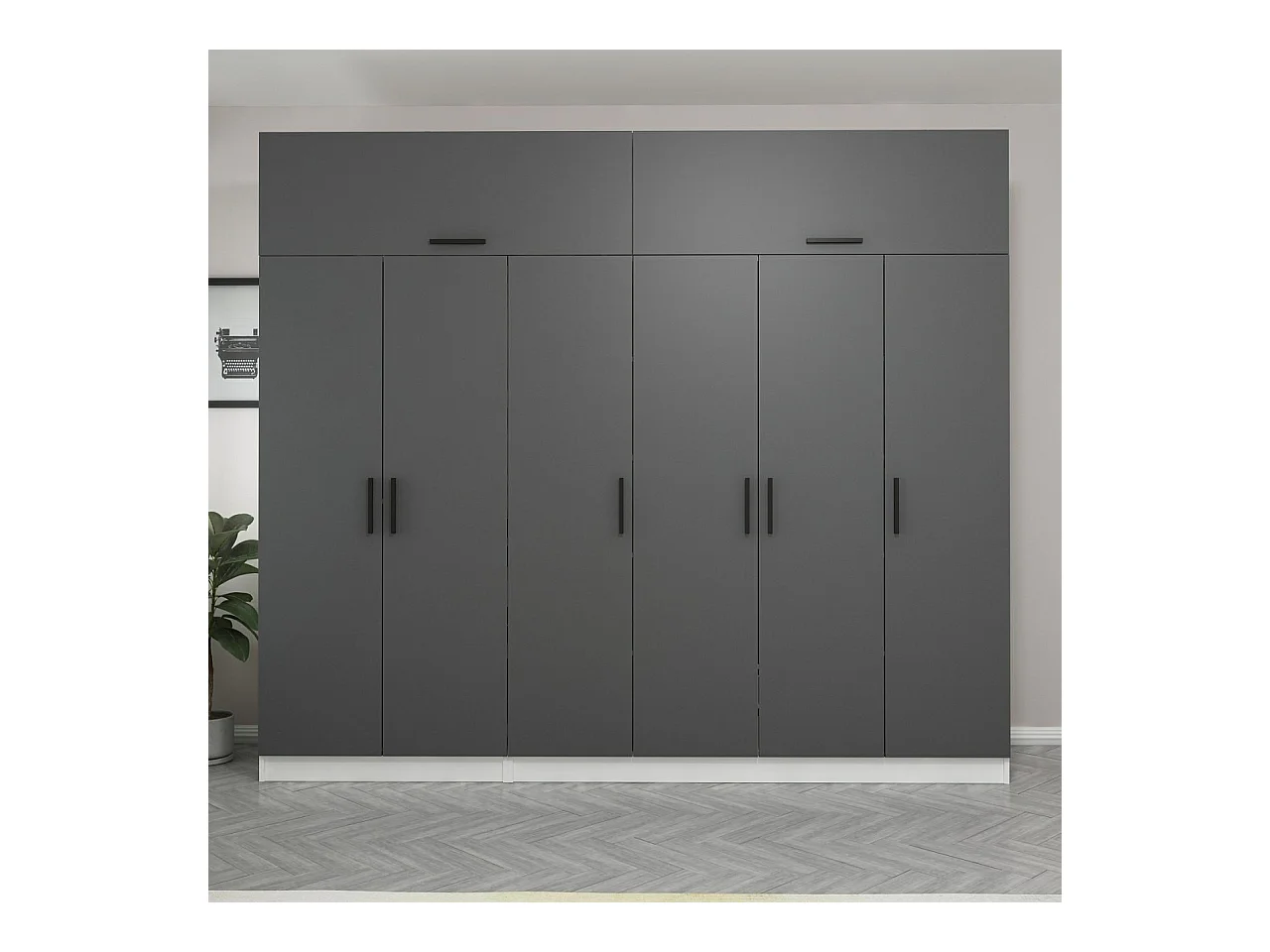 Armario Kale-5239 antracita 270x255x52 cm