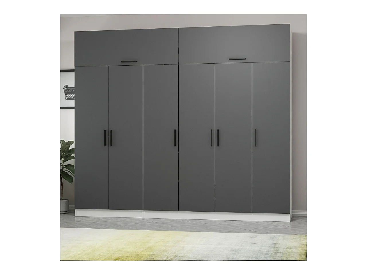Armario Kale-5239 antracita 270x255x52 cm