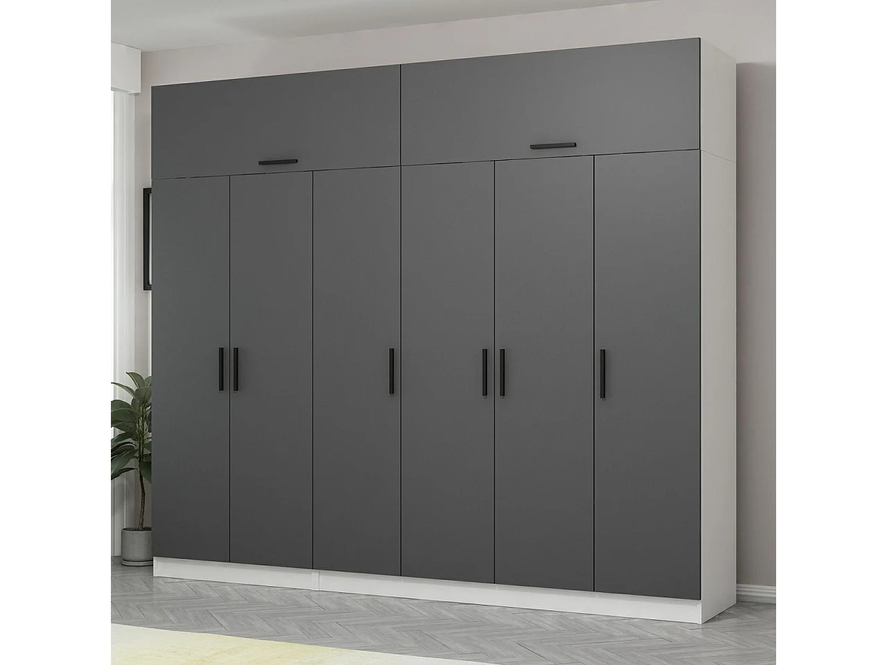 Armario Kale-5239 antracita 270x255x52 cm