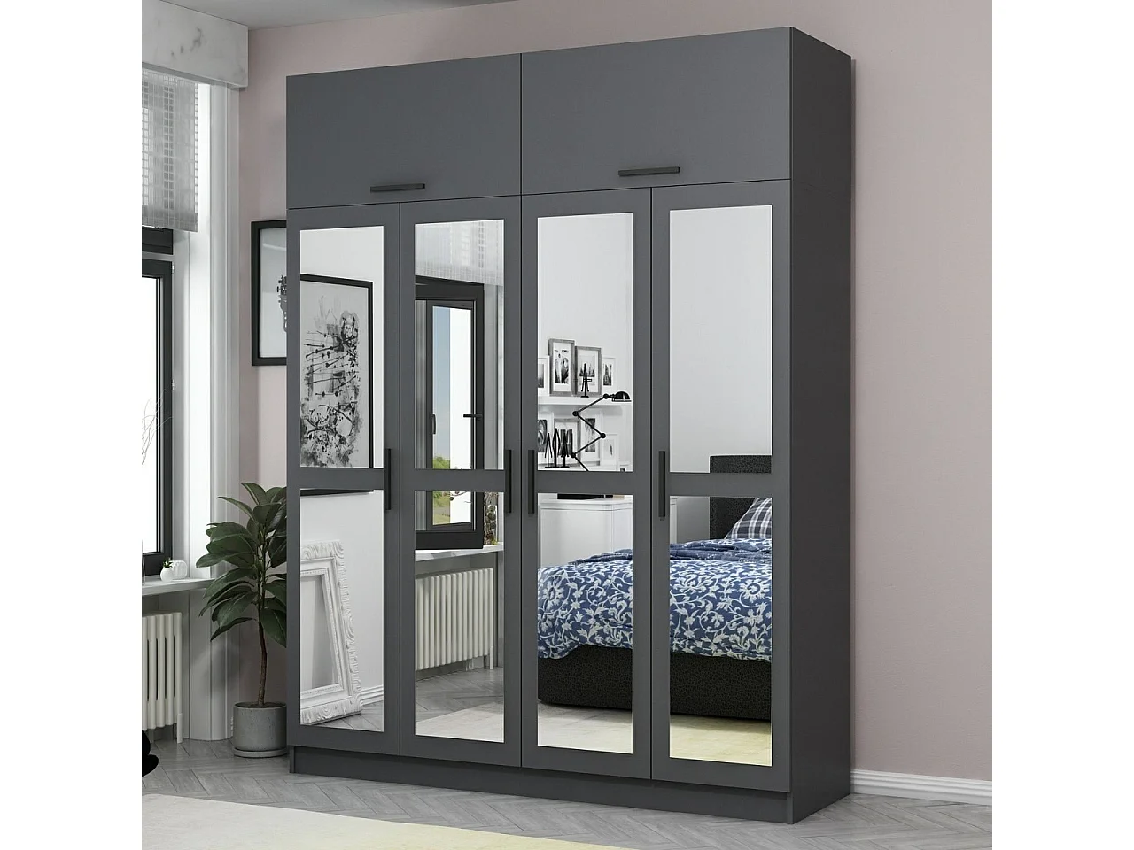 Armario Kale-5184 antracita 180x235x52 cm