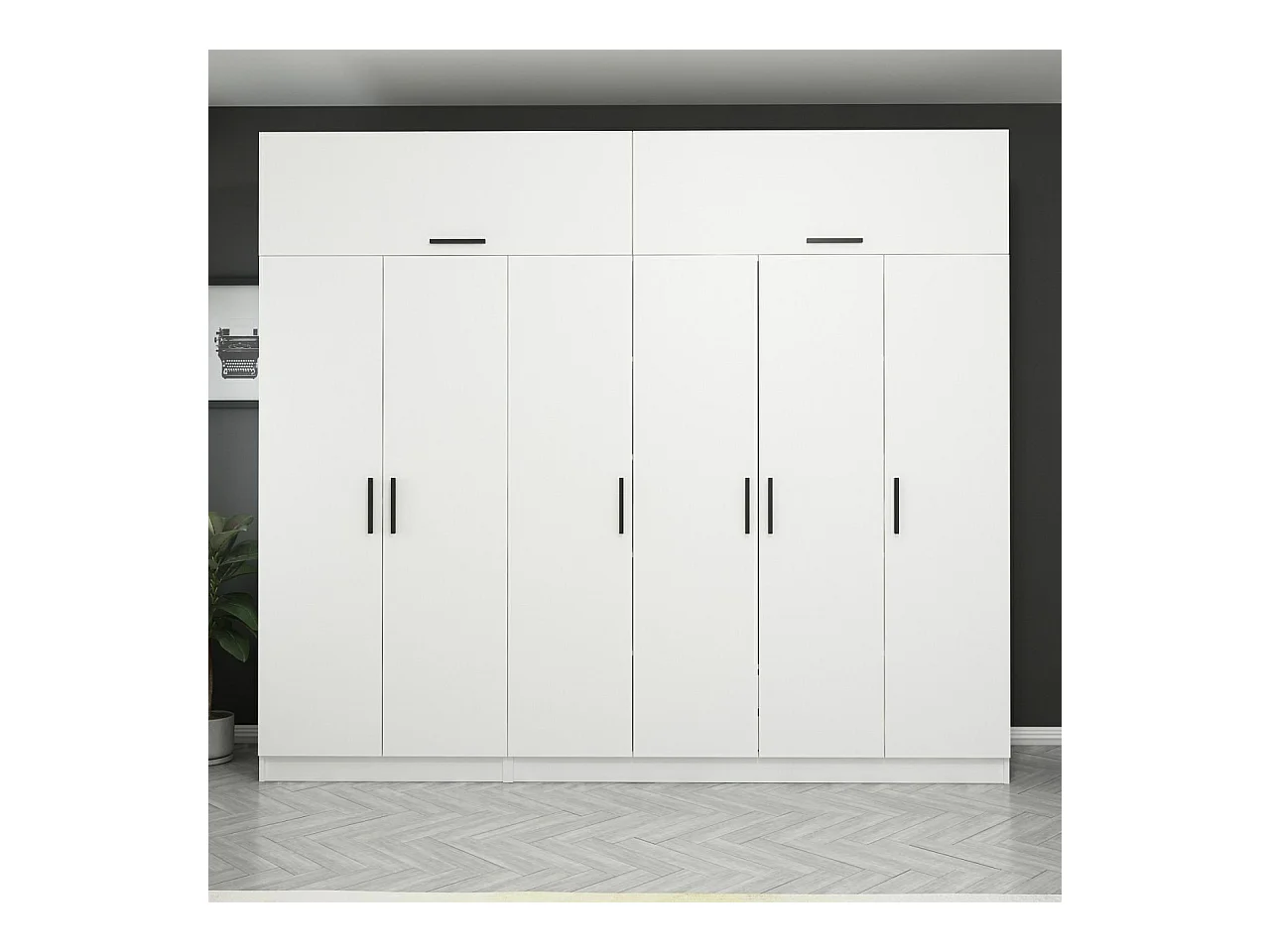 Armario Kale-3931 blanco 270x255x52 cm