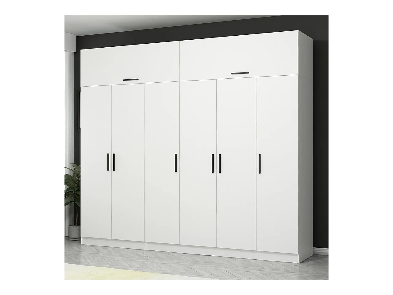 Armario Kale-3931 blanco 270x255x52 cm