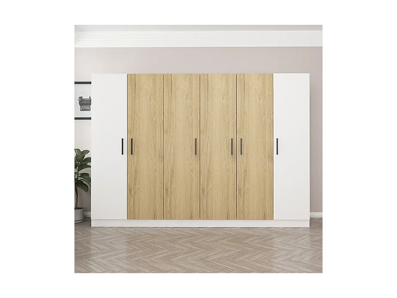 Armario Kale-3111 blanco 225x190x52 cm