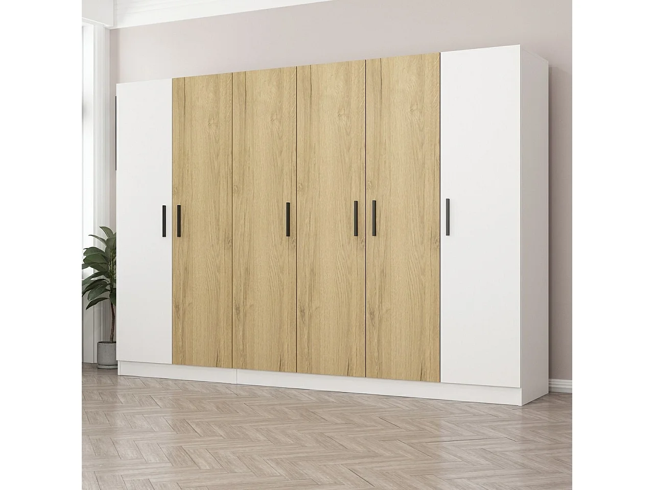 Armario Kale-3111 blanco 225x190x52 cm