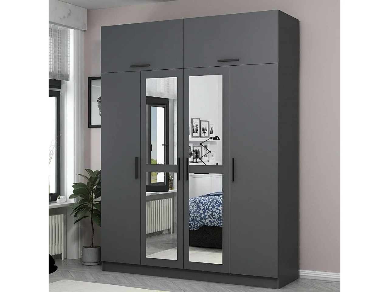 Armario Kale-5274 antracita 180x255x52 cm