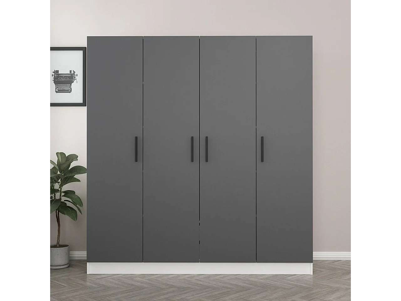 Armario Kale-4947 antracita 180x190x52 cm