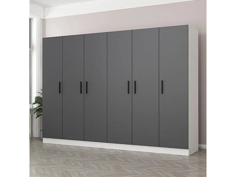 Armario Kale-4950 antracita 270x190x52 cm