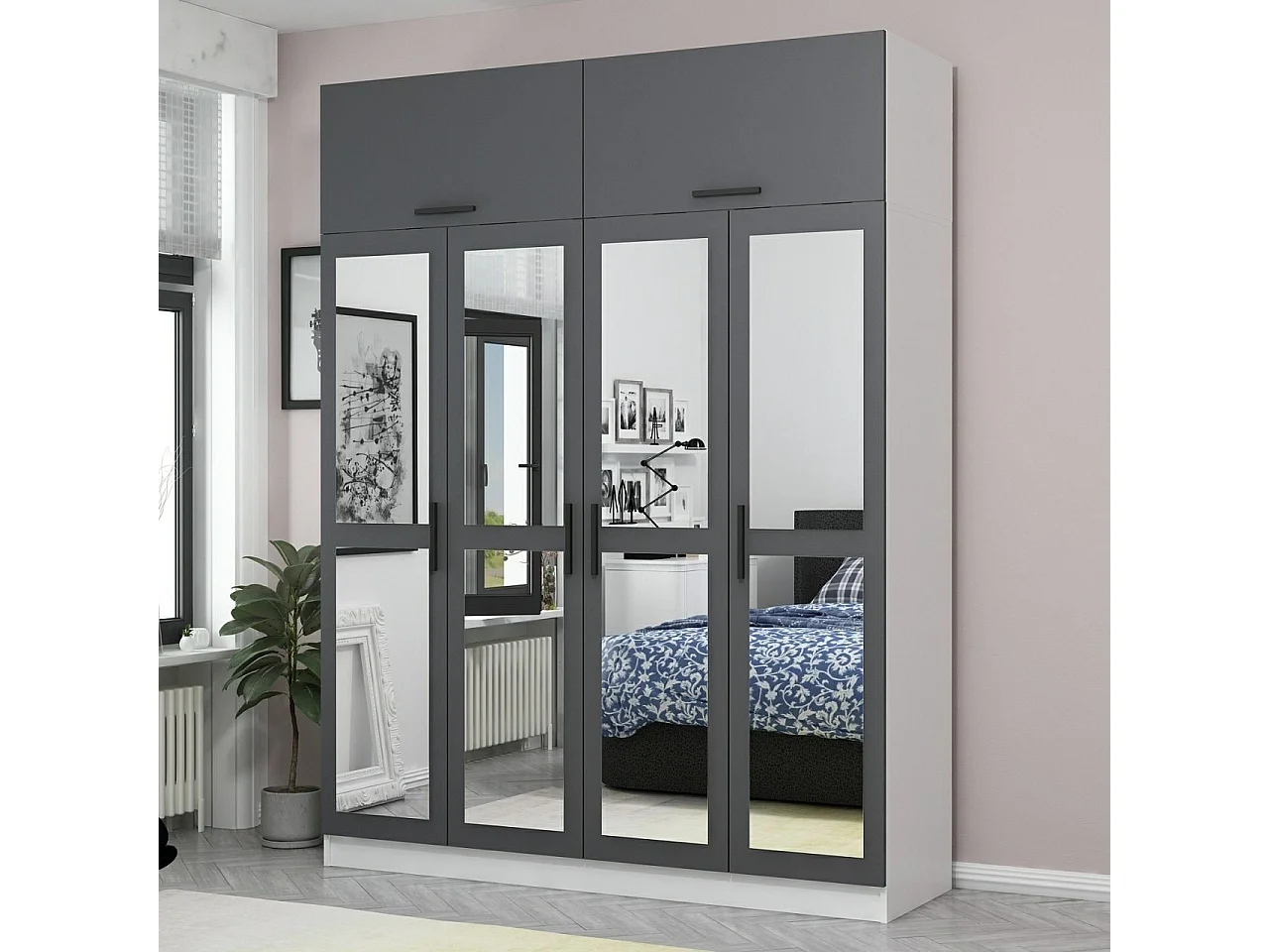 Armario Kale-5248 antracita 180x255x52 cm