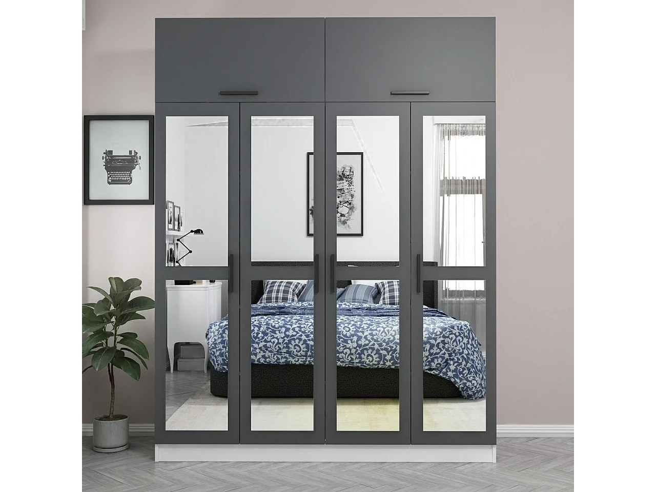 Armario Kale-5248 antracita 180x255x52 cm