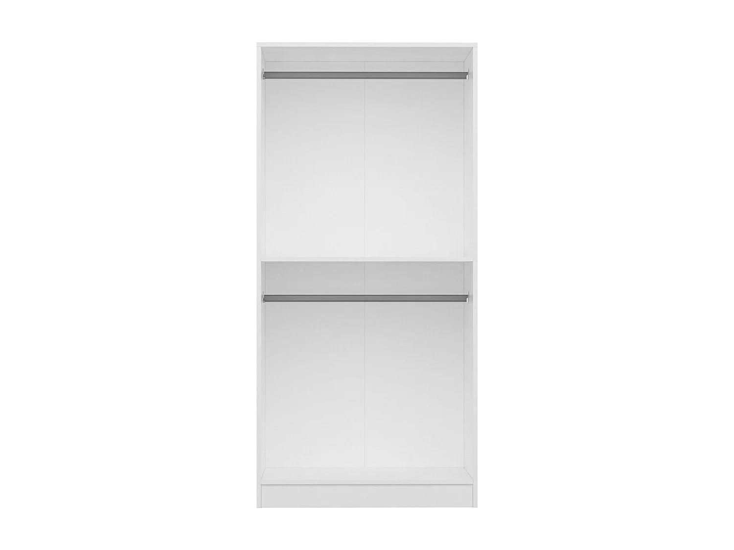 Guardaroba Kailua R134, Bianco, 210x90x52cm, Porte guardaroba: Con cerniere